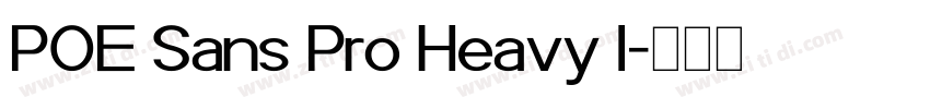 POE Sans Pro Heavy I字体转换